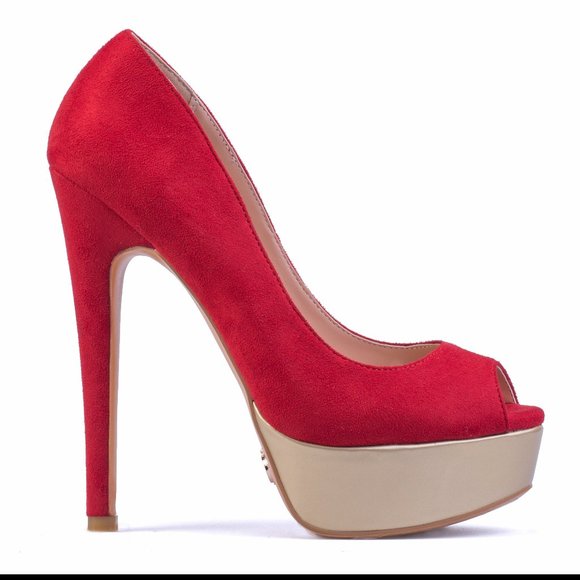 Petit Cadeau Danielle - Classy Peep Toe Pumps, 6" Heels and 1.5" Platform NEW! - Picture 2 of 6